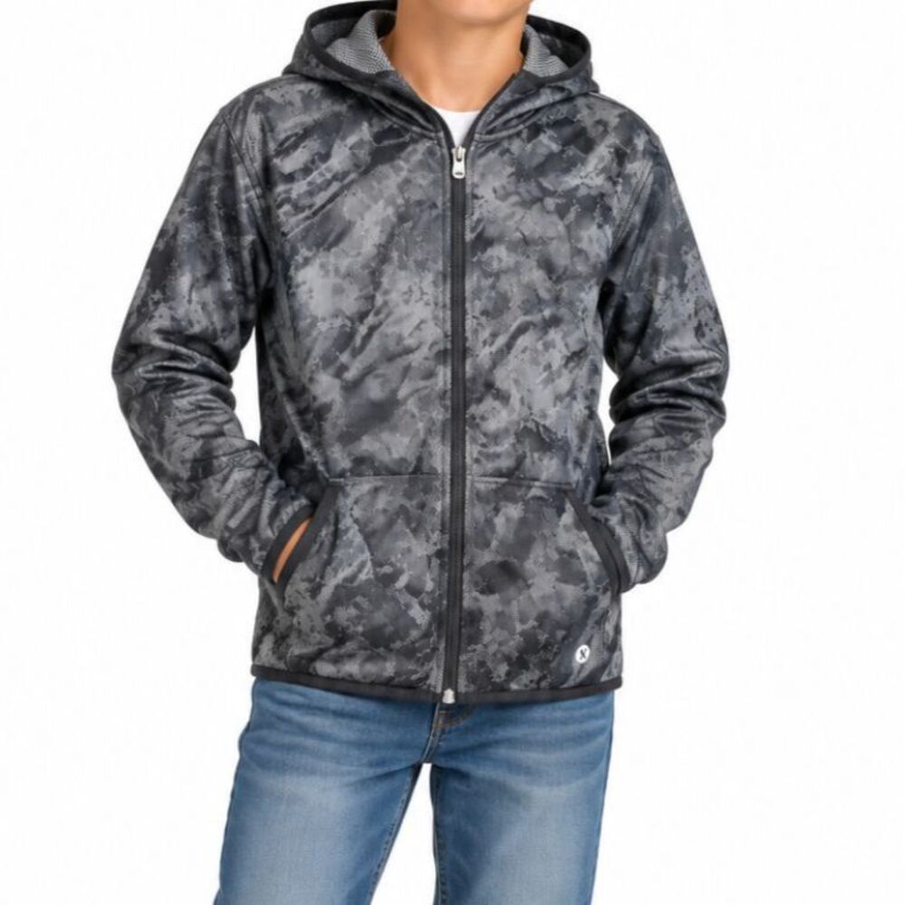 🔥 5 for $30 🔥 Xersion Boys’ Full-Zip Hooded Jacket | Size L (14/16)